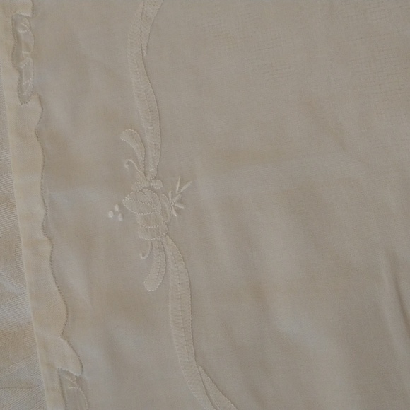 Set of 5 organdy linen handmade madeira white placemats vintage cottagecore - Picture 7 of 8